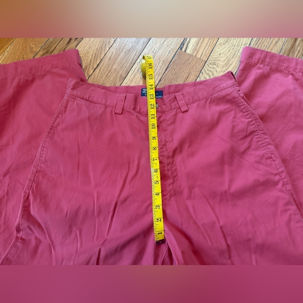 VTG Polo Ralph Lauren Philip Pants Men 34x30 Chino Relaxed Baggy Y2K Salmon Pink - Picture 14 of 14